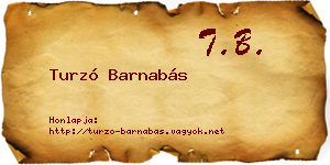 Turzó Barnabás névjegykártya