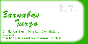 barnabas turzo business card